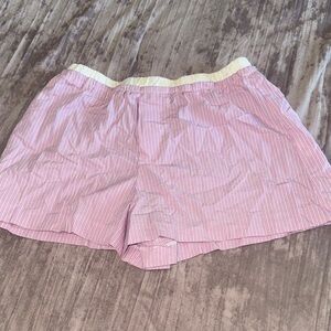 Zara Pink and White Striped Women Shorts